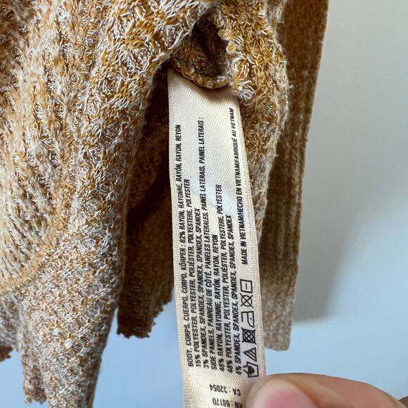 Anthropologie Saturday Sunday Wendy Ruffle Waffle Knit Thermal Top Womens XS - Picture 10 of 10